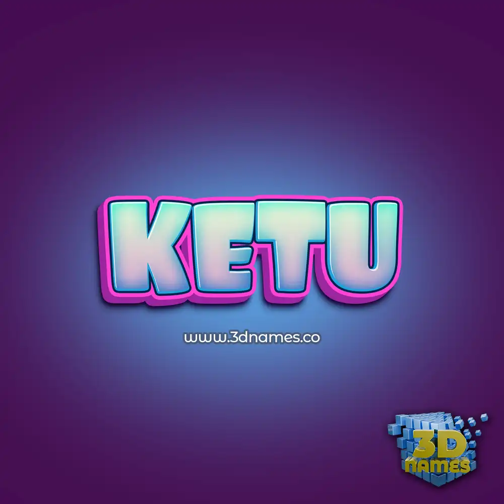 ketu in Phat Purple style - 3D name wallpaper