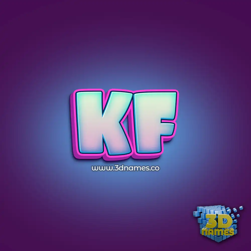 kf in Phat Purple style - 3D name wallpaper