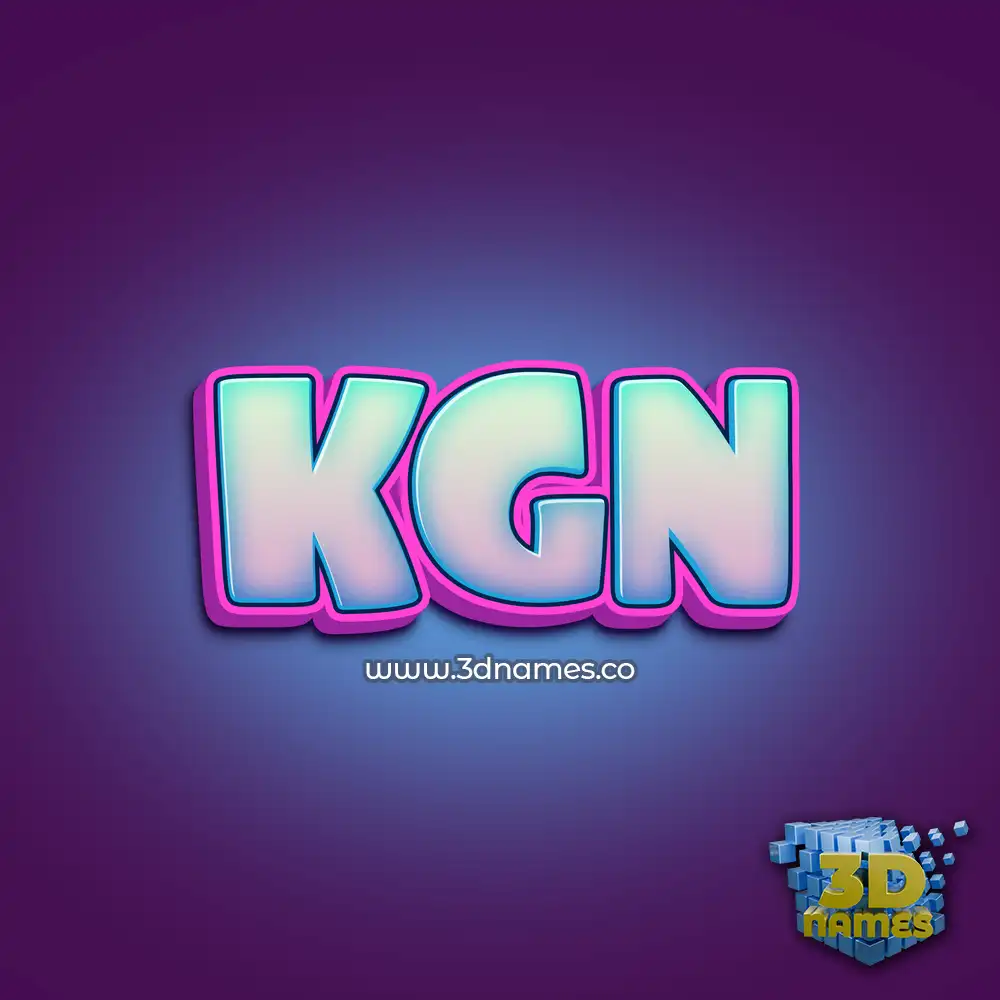 kgn in Phat Purple style - 3D name wallpaper