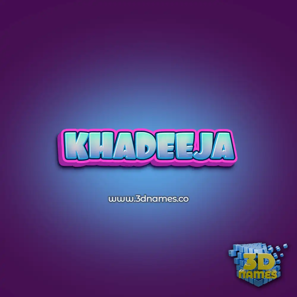 khadeeja in Phat Purple style - 3D name wallpaper