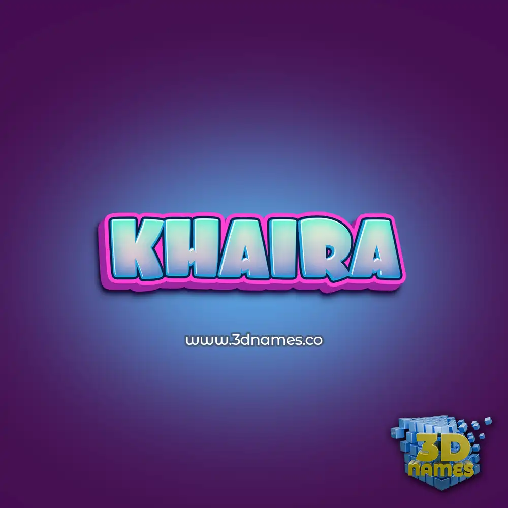 khaira in Phat Purple style - 3D name wallpaper