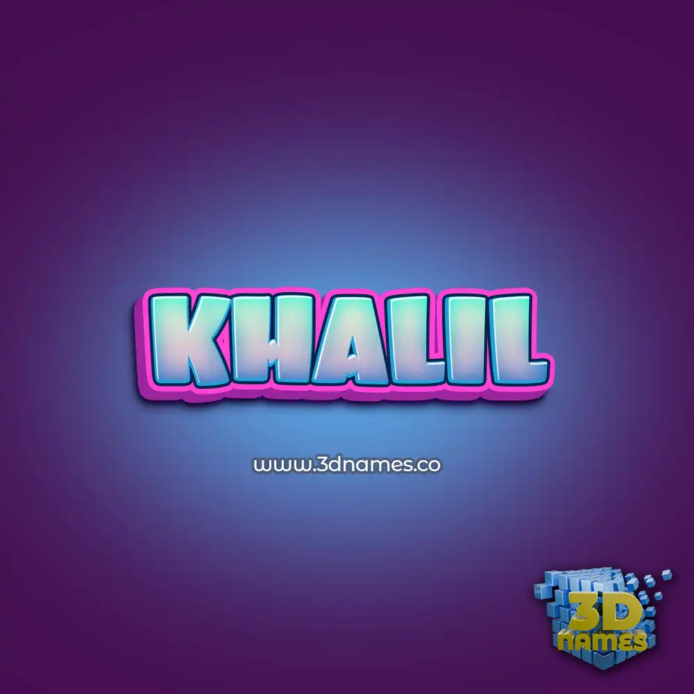 khalil in Phat Purple style - 3D name wallpaper