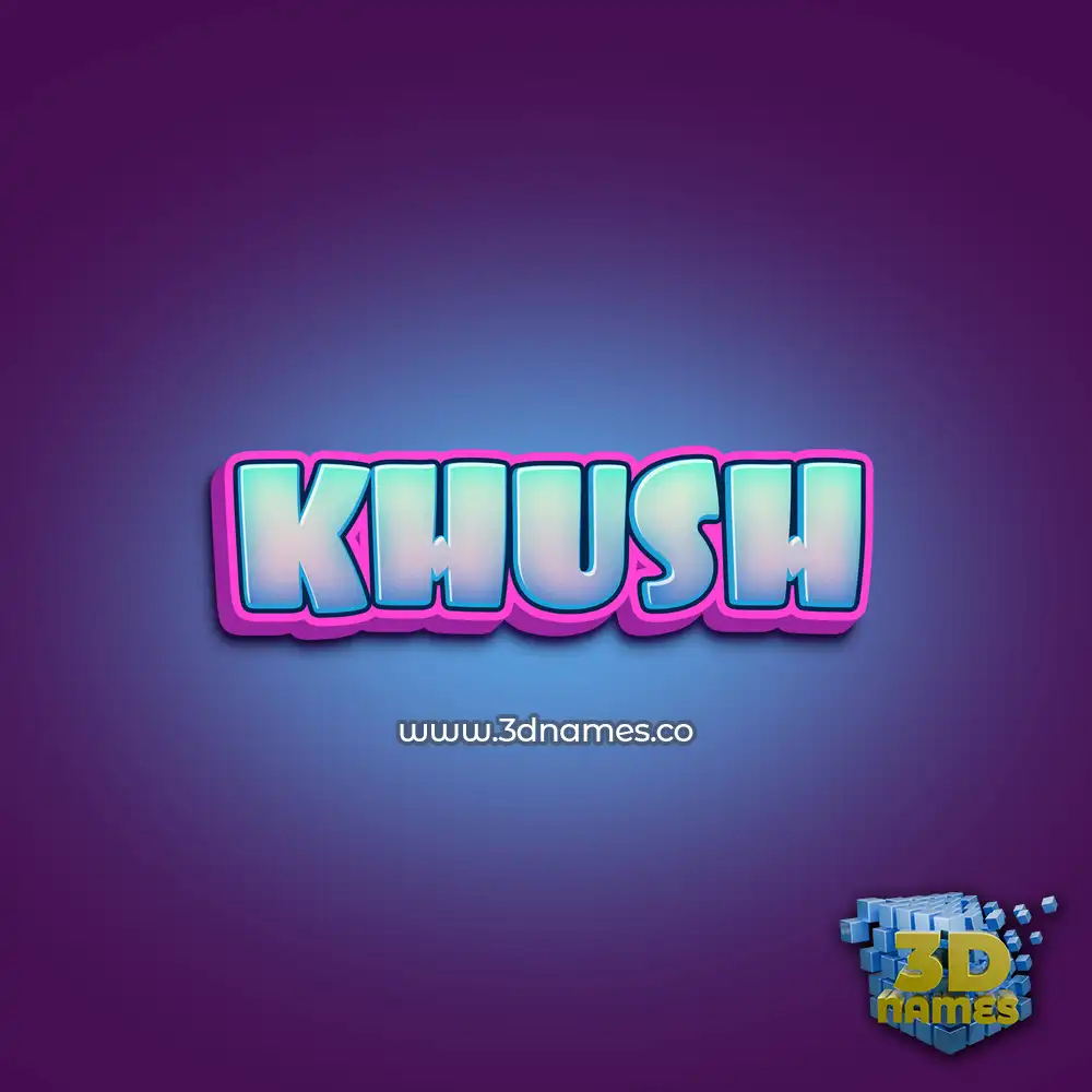 khush in Phat Purple style - 3D name wallpaper