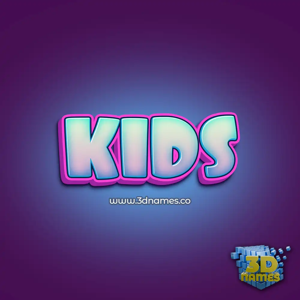 kids in Phat Purple style - 3D name wallpaper
