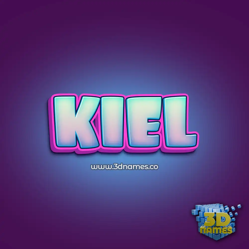 kiel in Phat Purple style - 3D name wallpaper