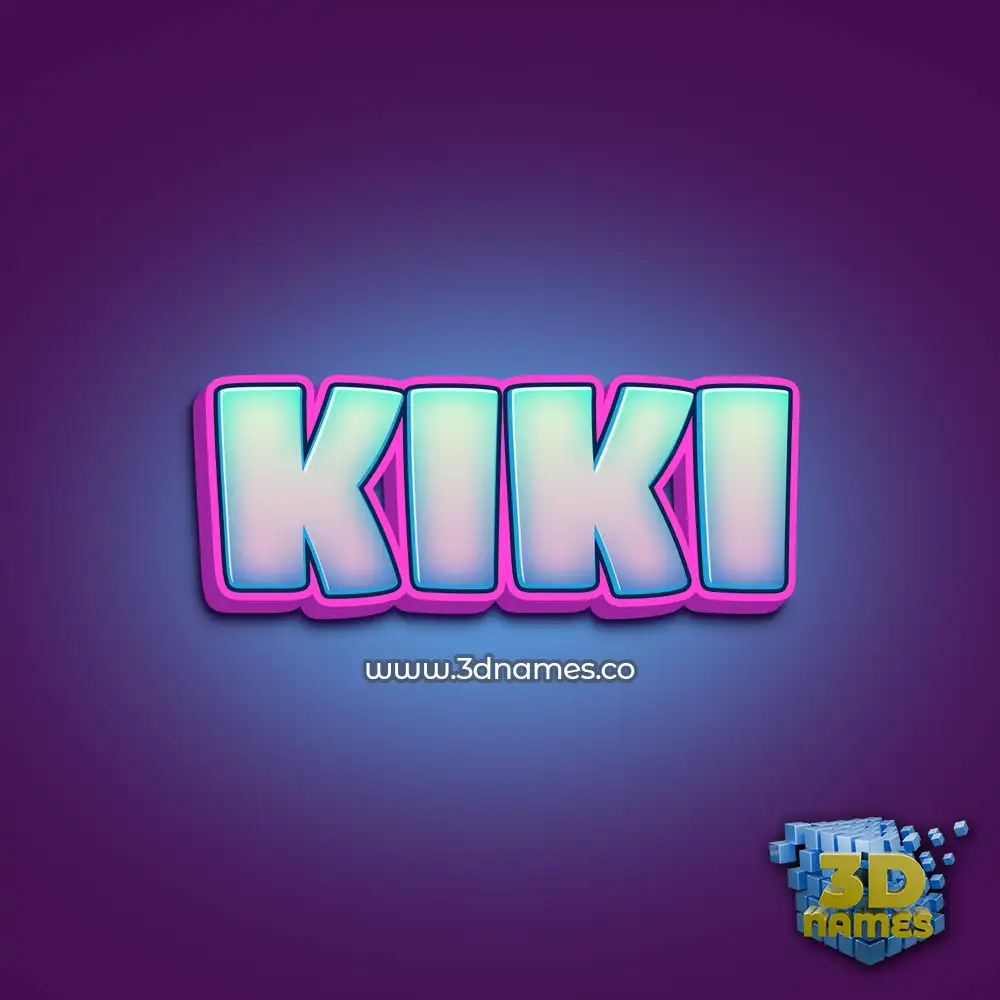 kiki in Phat Purple style - 3D name wallpaper