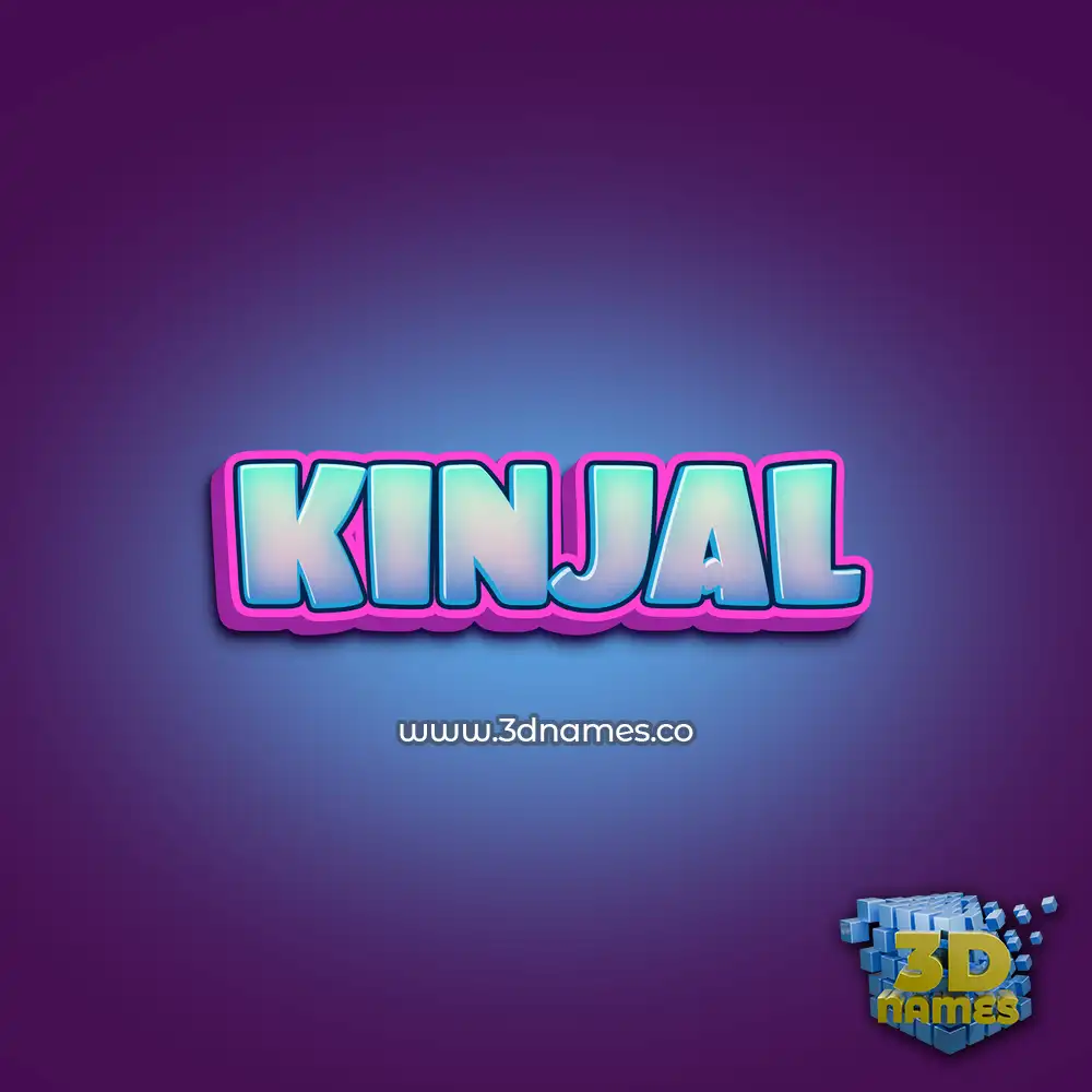 kinjal in Phat Purple style - 3D name wallpaper