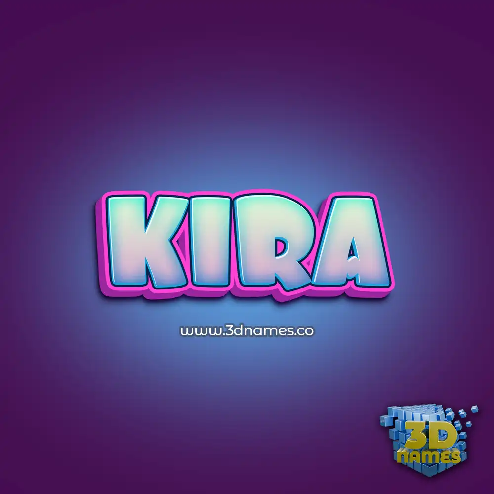kira in Phat Purple style - 3D name wallpaper