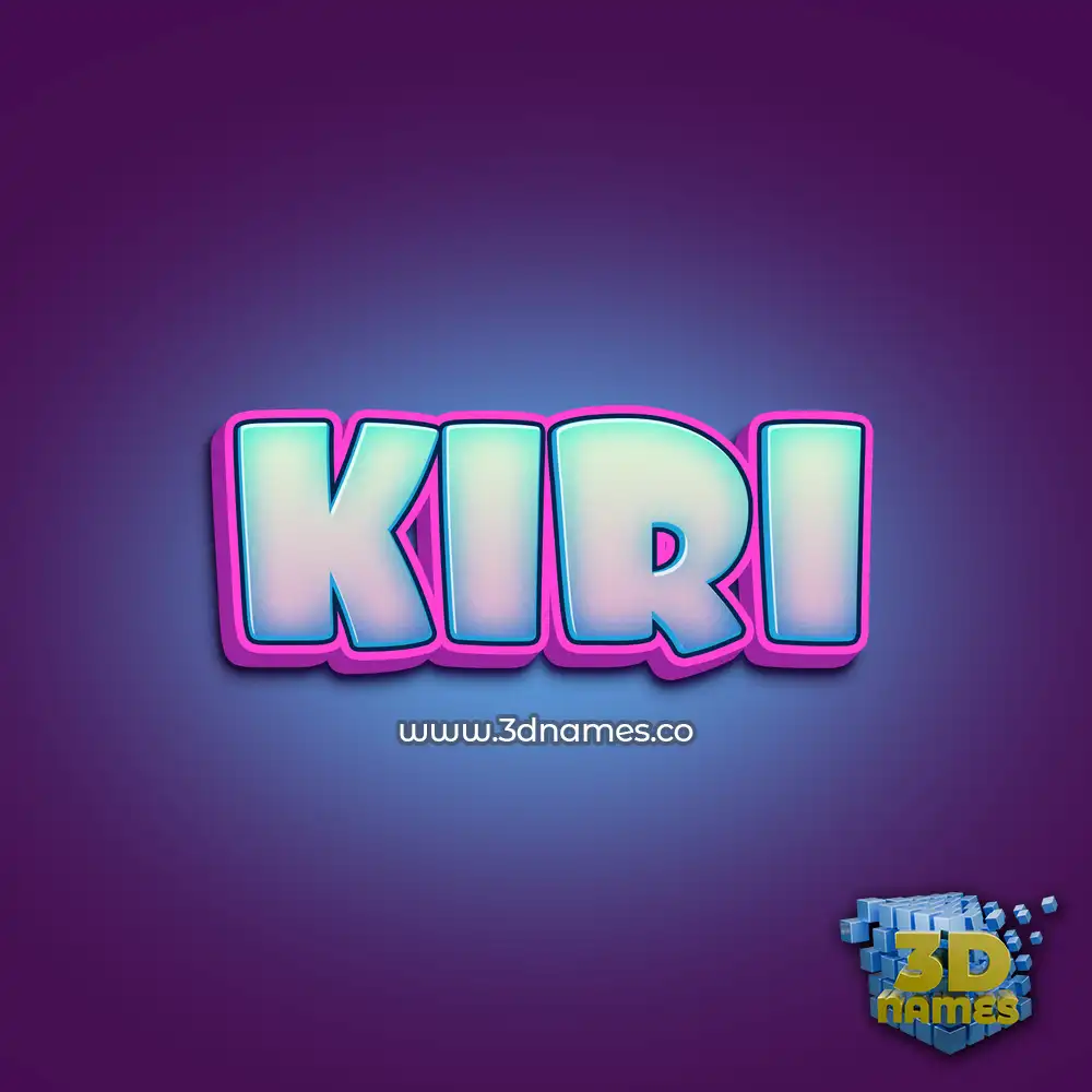 kiri in Phat Purple style - 3D name wallpaper