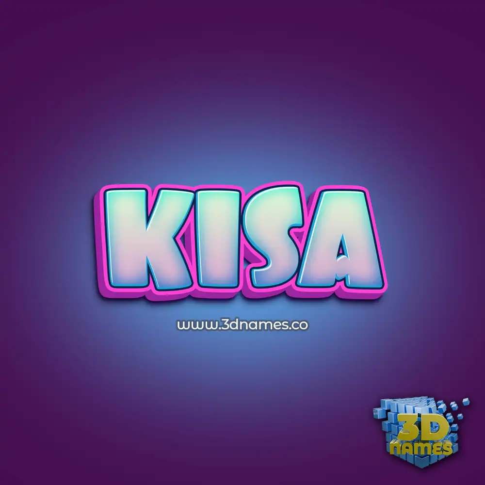kisa in Phat Purple style - 3D name wallpaper