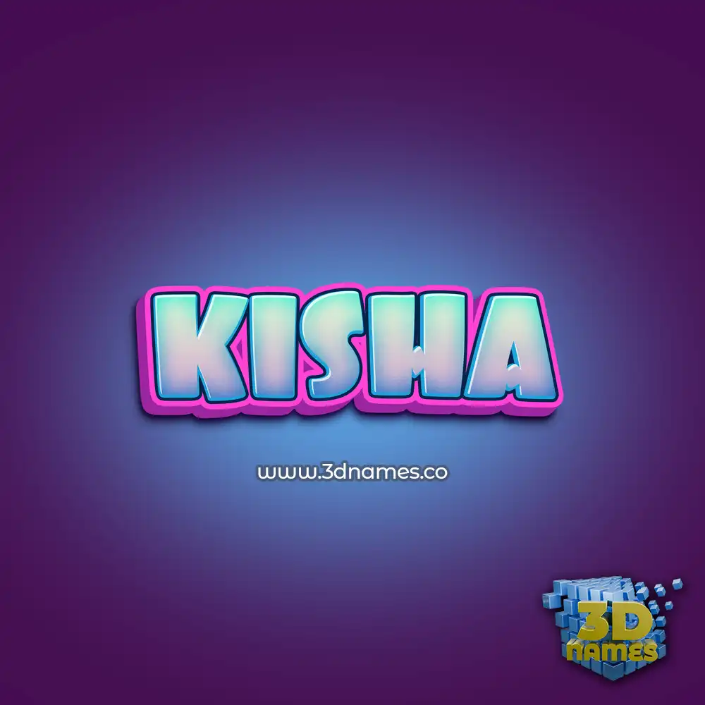 kisha in Phat Purple style - 3D name wallpaper