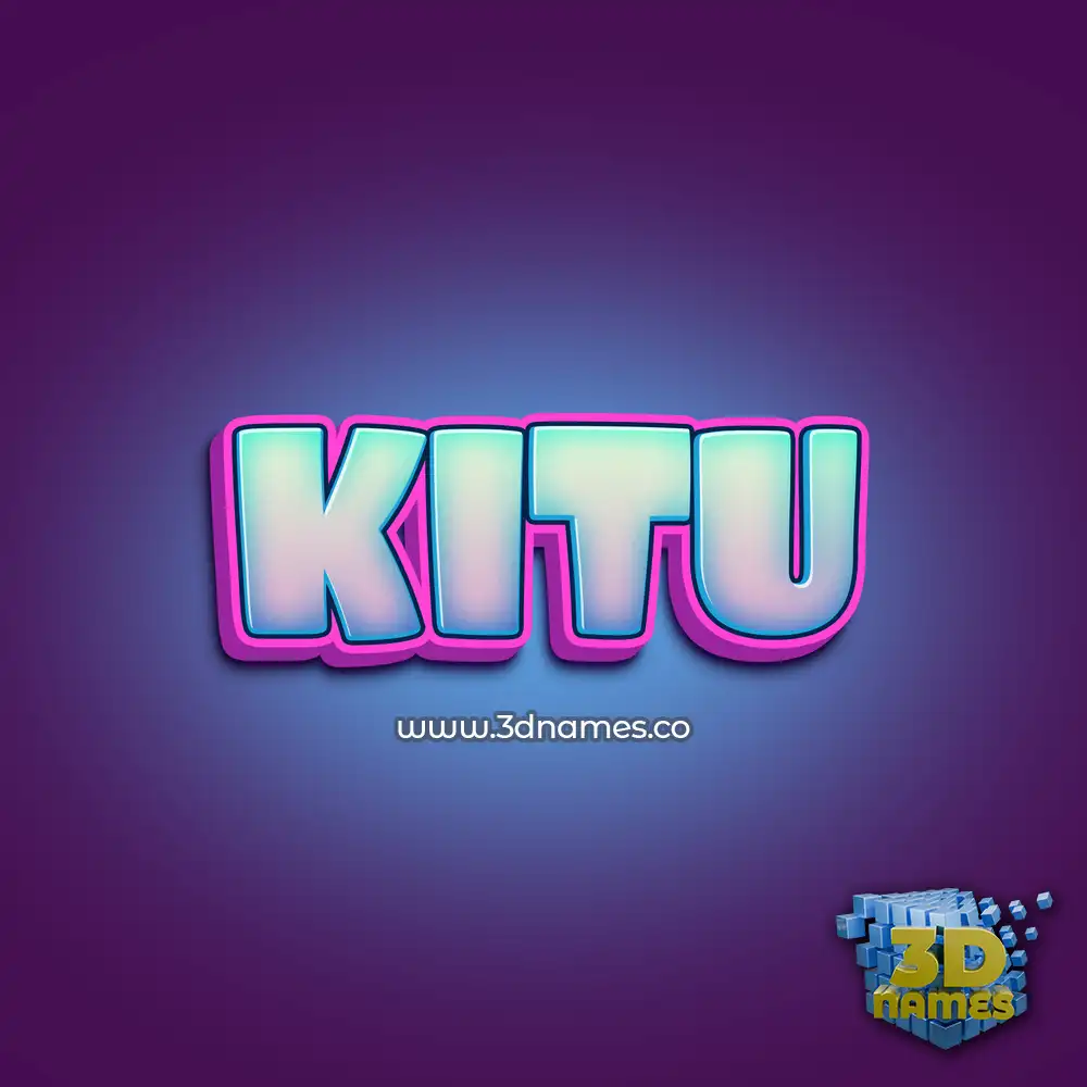 kitu in Phat Purple style - 3D name wallpaper