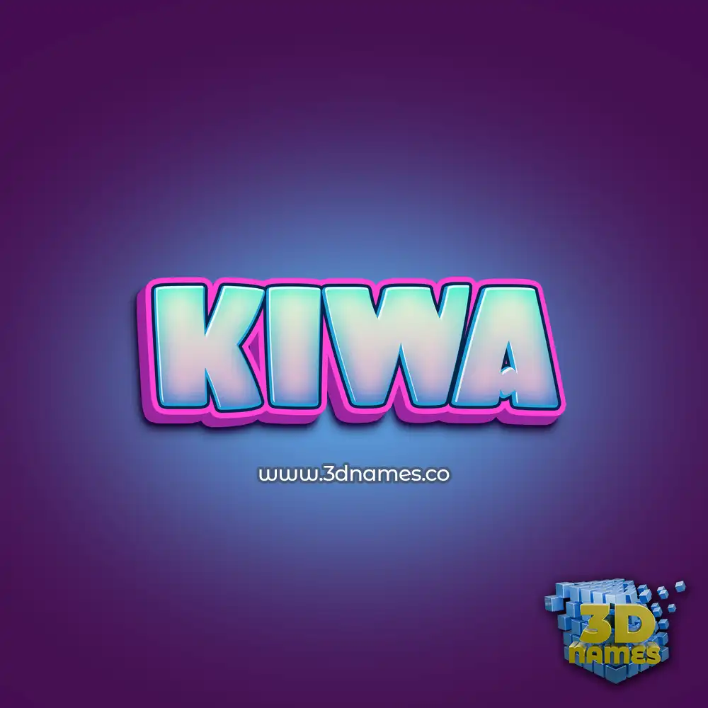 kiwa in Phat Purple style - 3D name wallpaper