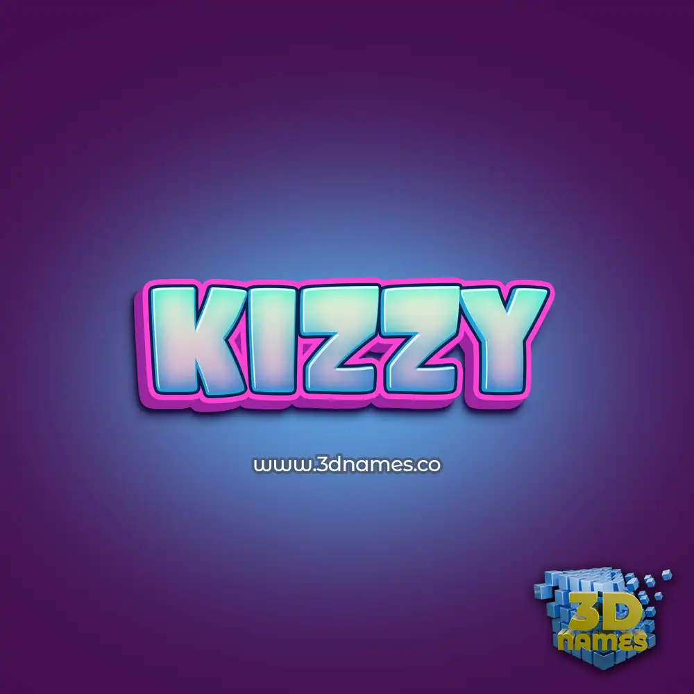 kizzy in Phat Purple style - 3D name wallpaper