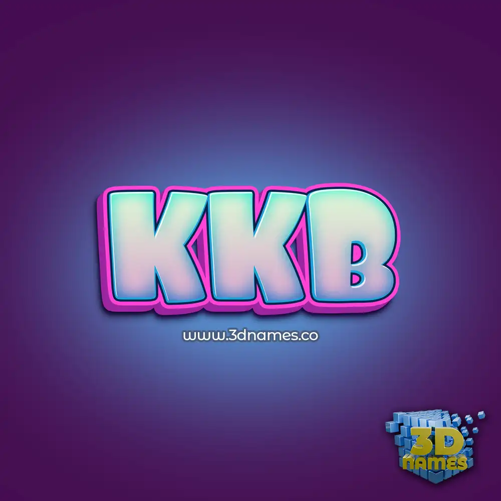 kkb in Phat Purple style - 3D name wallpaper