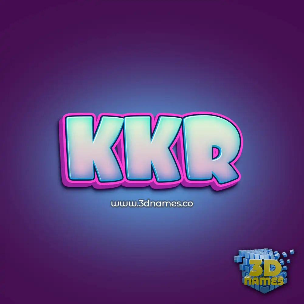 kkr in Phat Purple style - 3D name wallpaper