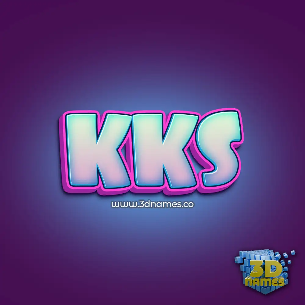 kks in Phat Purple style - 3D name wallpaper
