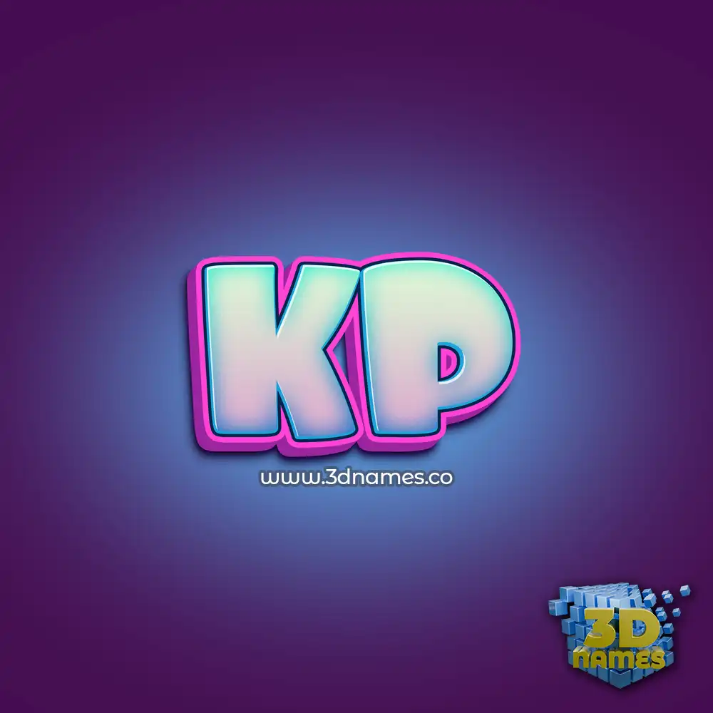 kp in Phat Purple style - 3D name wallpaper