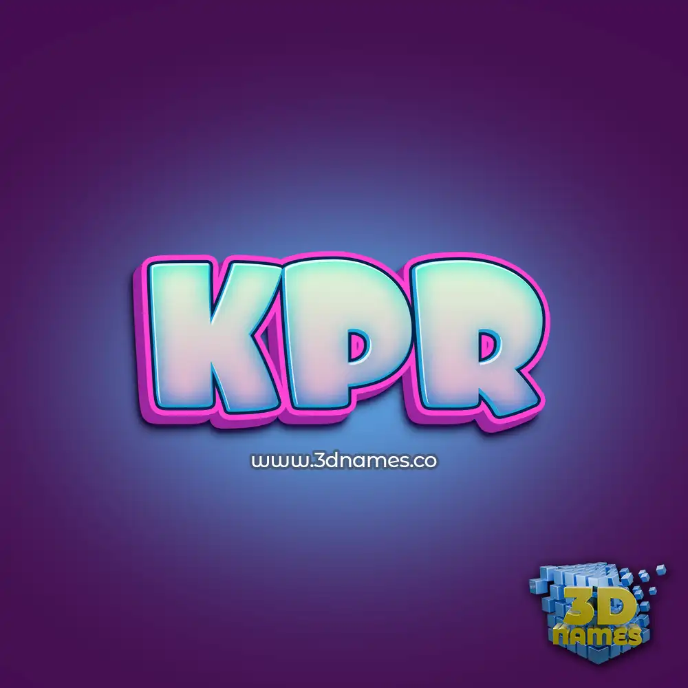 kpr in Phat Purple style - 3D name wallpaper