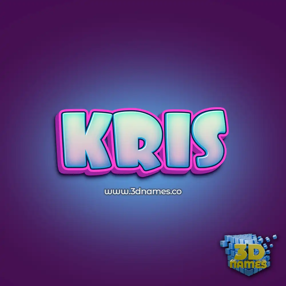 kris in Phat Purple style - 3D name wallpaper