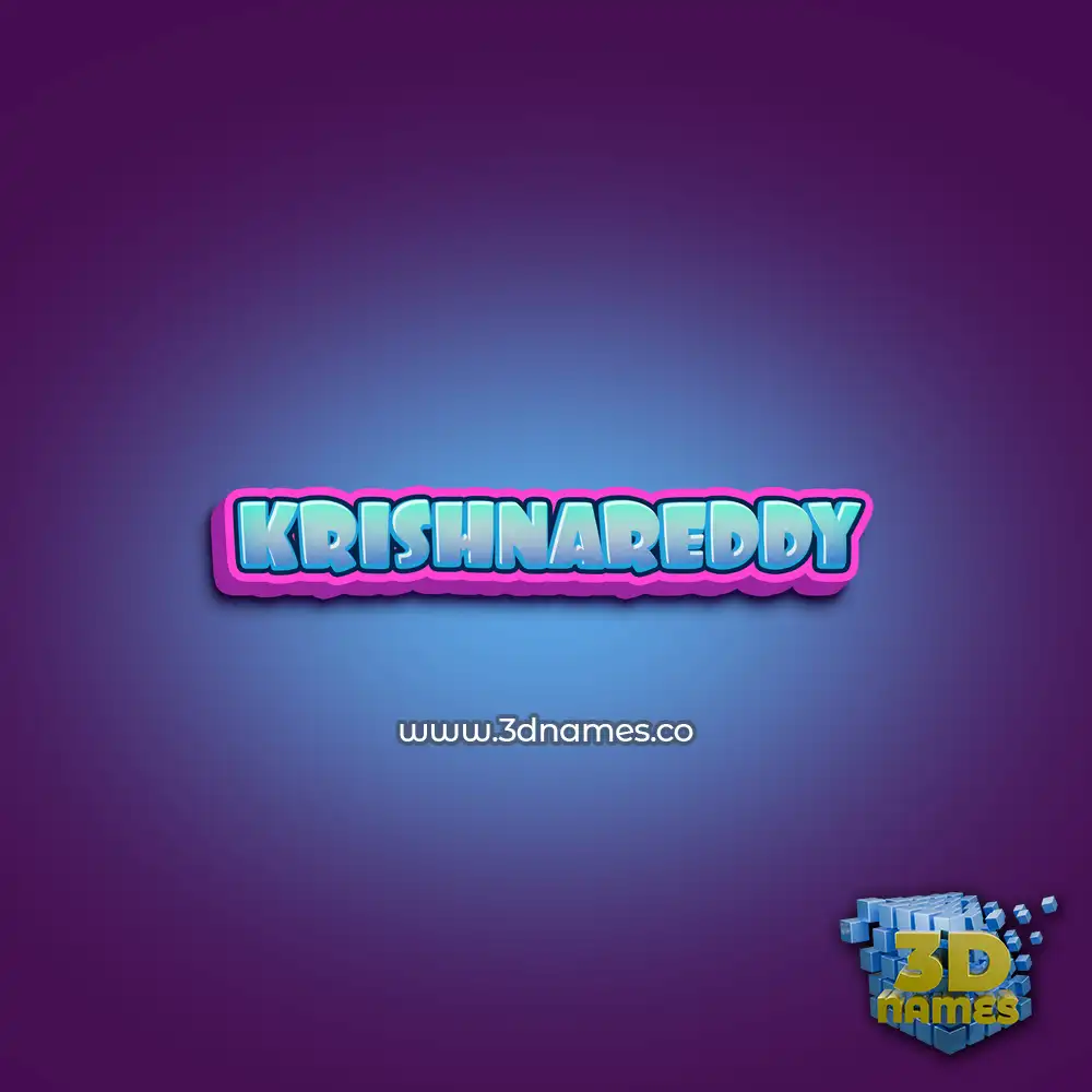 krishnareddy in Phat Purple style - 3D name wallpaper