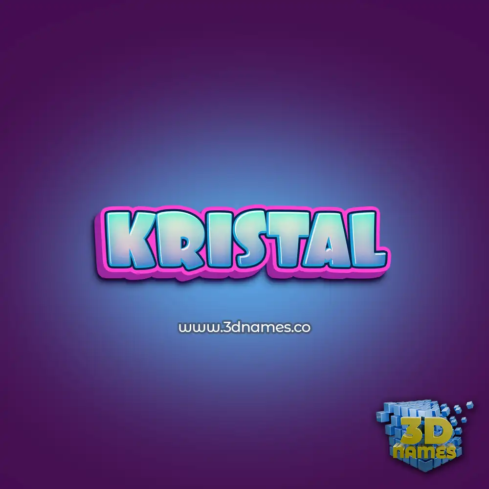 kristal in Phat Purple style - 3D name wallpaper