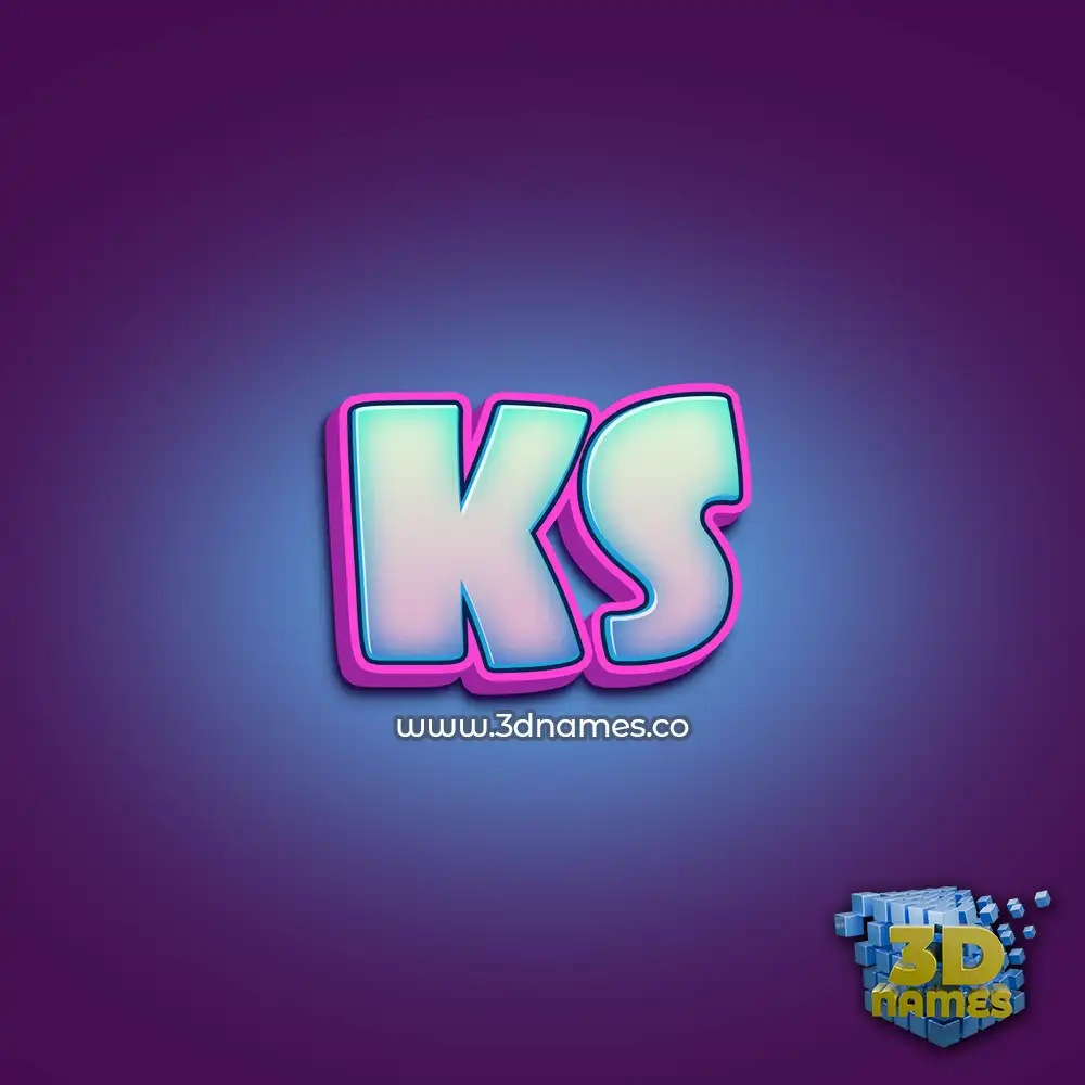 ks in Phat Purple style - 3D name wallpaper