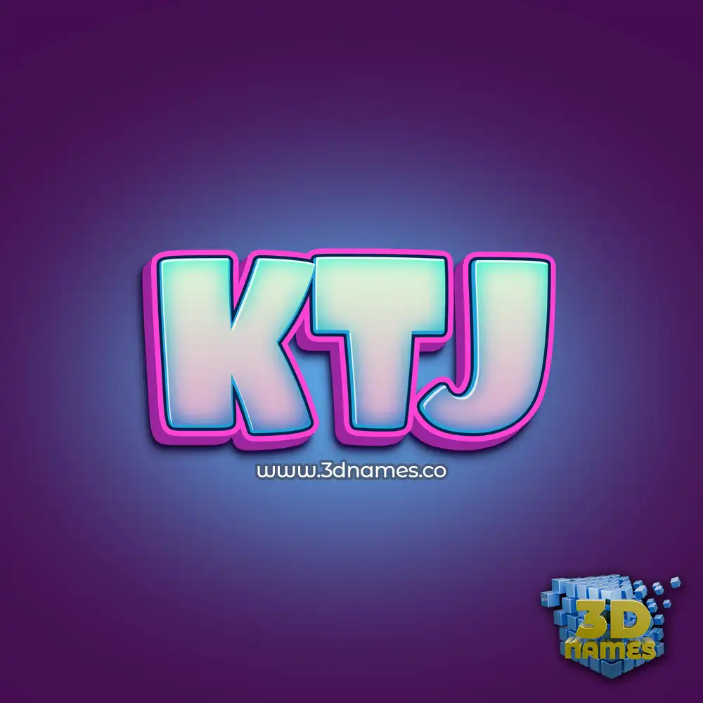 ktj in Phat Purple style - 3D name wallpaper