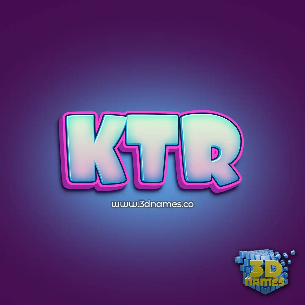 ktr in Phat Purple style - 3D name wallpaper