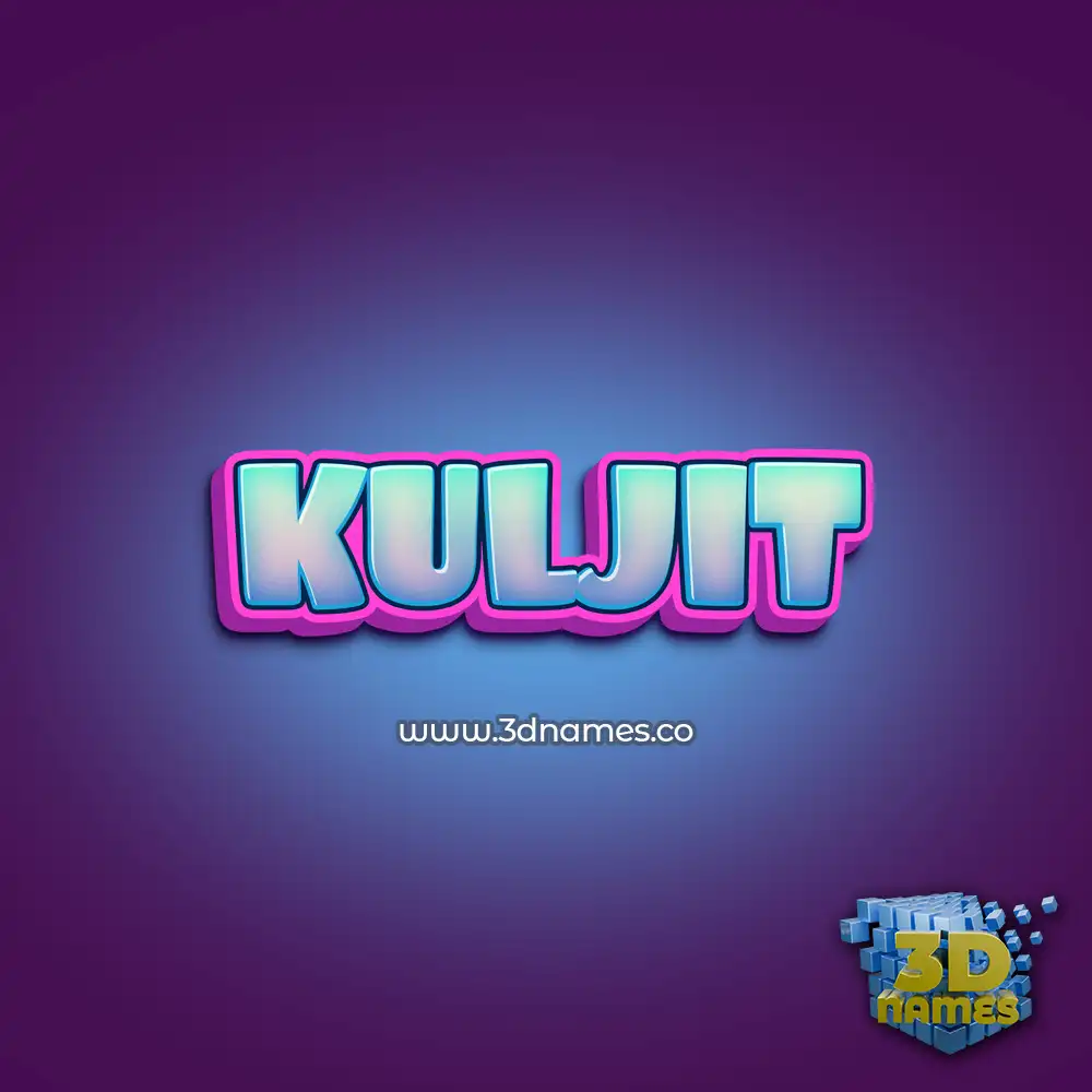 kuljit in Phat Purple style - 3D name wallpaper