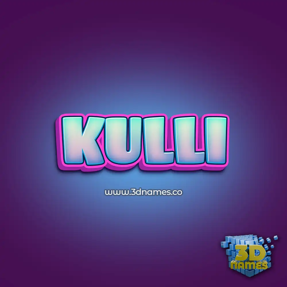 kulli in Phat Purple style - 3D name wallpaper