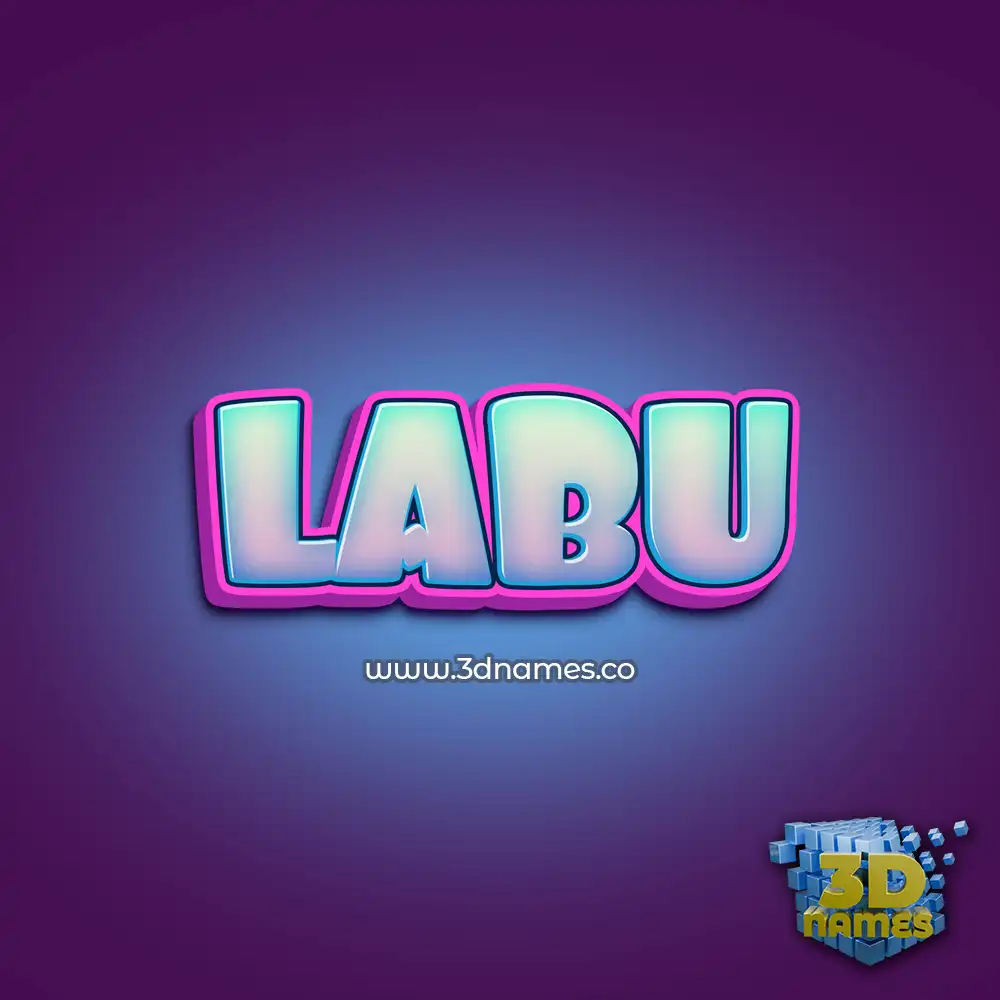 labu in Phat Purple style - 3D name wallpaper