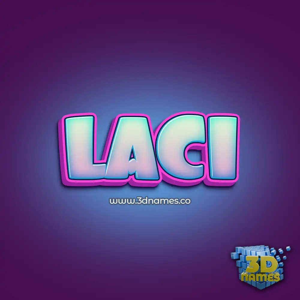 laci in Phat Purple style - 3D name wallpaper