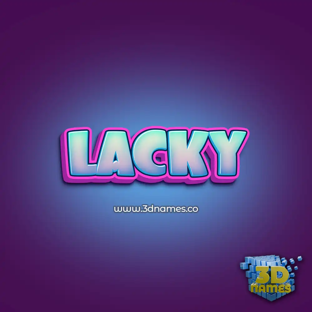 lacky in Phat Purple style - 3D name wallpaper