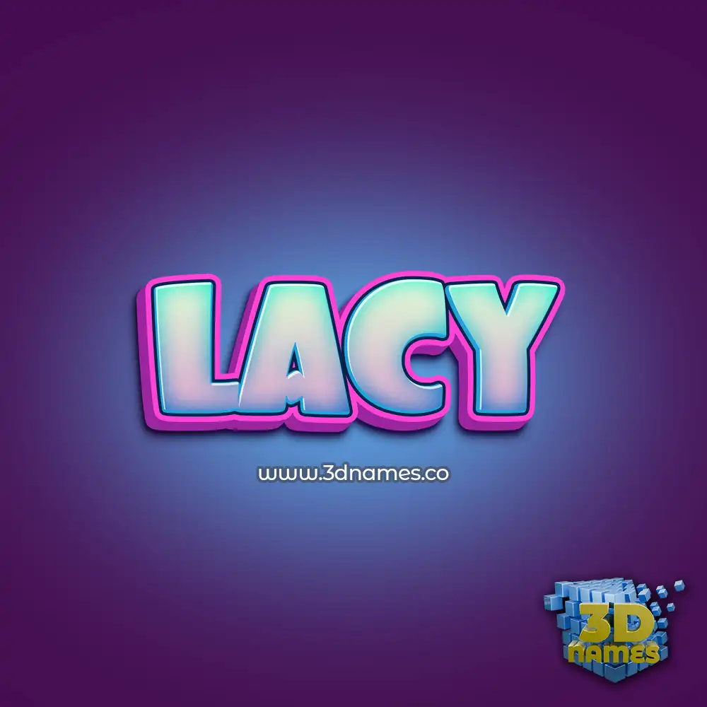 lacy in Phat Purple style - 3D name wallpaper
