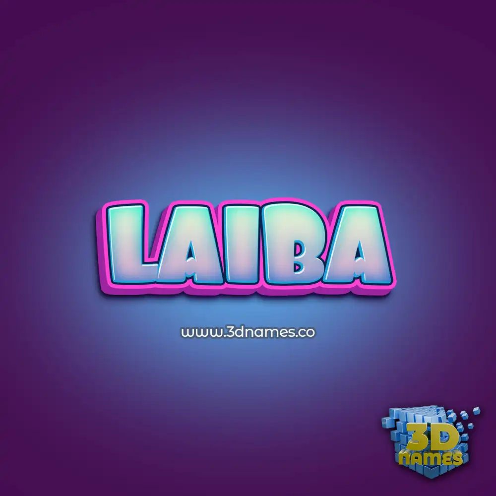 laiba in Phat Purple style - 3D name wallpaper
