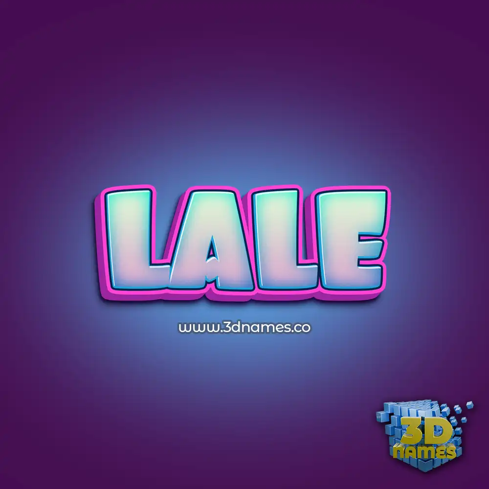 lale in Phat Purple style - 3D name wallpaper