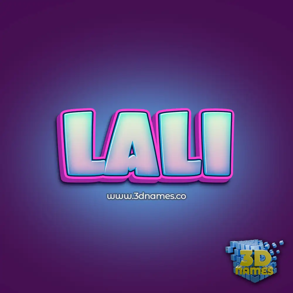 lali in Phat Purple style - 3D name wallpaper
