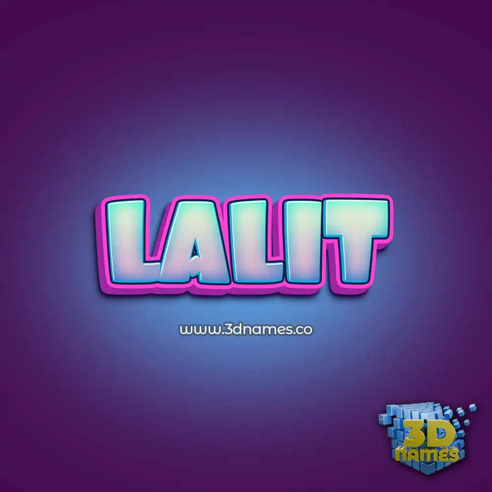 lalit in Phat Purple style - 3D name wallpaper