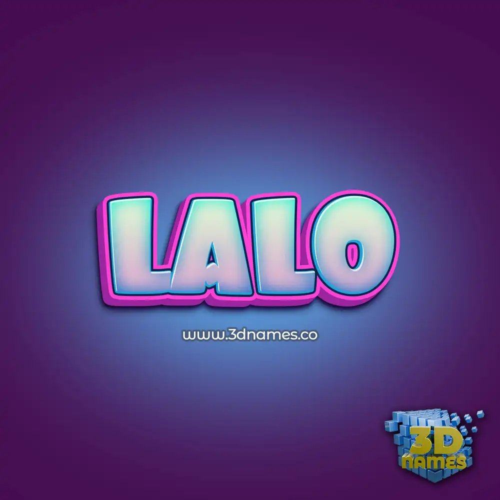 lalo in Phat Purple style - 3D name wallpaper