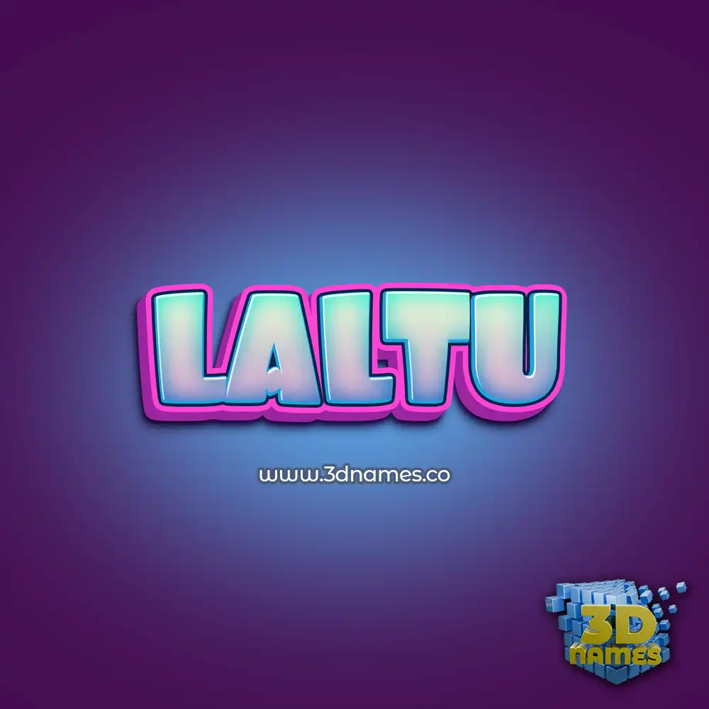 laltu in Phat Purple style - 3D name wallpaper