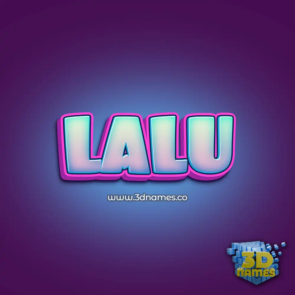 lalu in Phat Purple style - 3D name wallpaper
