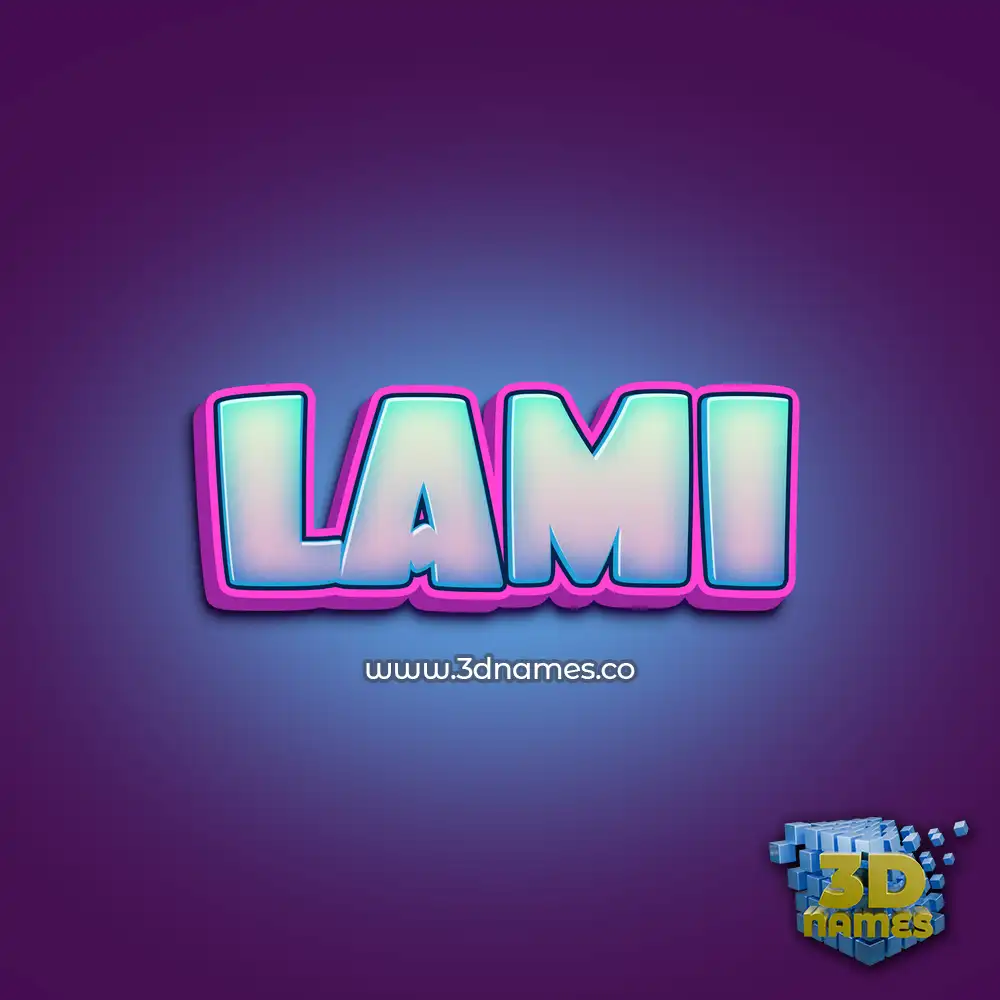 lami in Phat Purple style - 3D name wallpaper