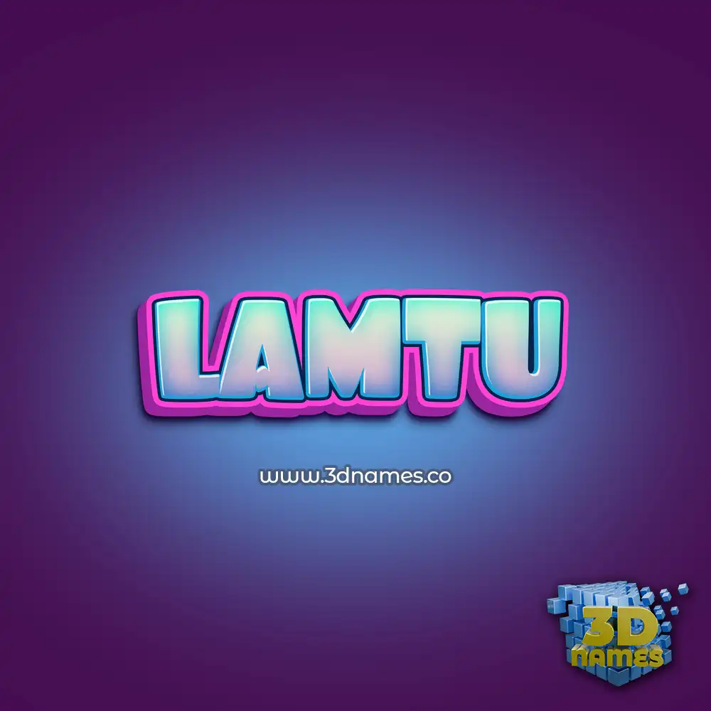 lamtu in Phat Purple style - 3D name wallpaper