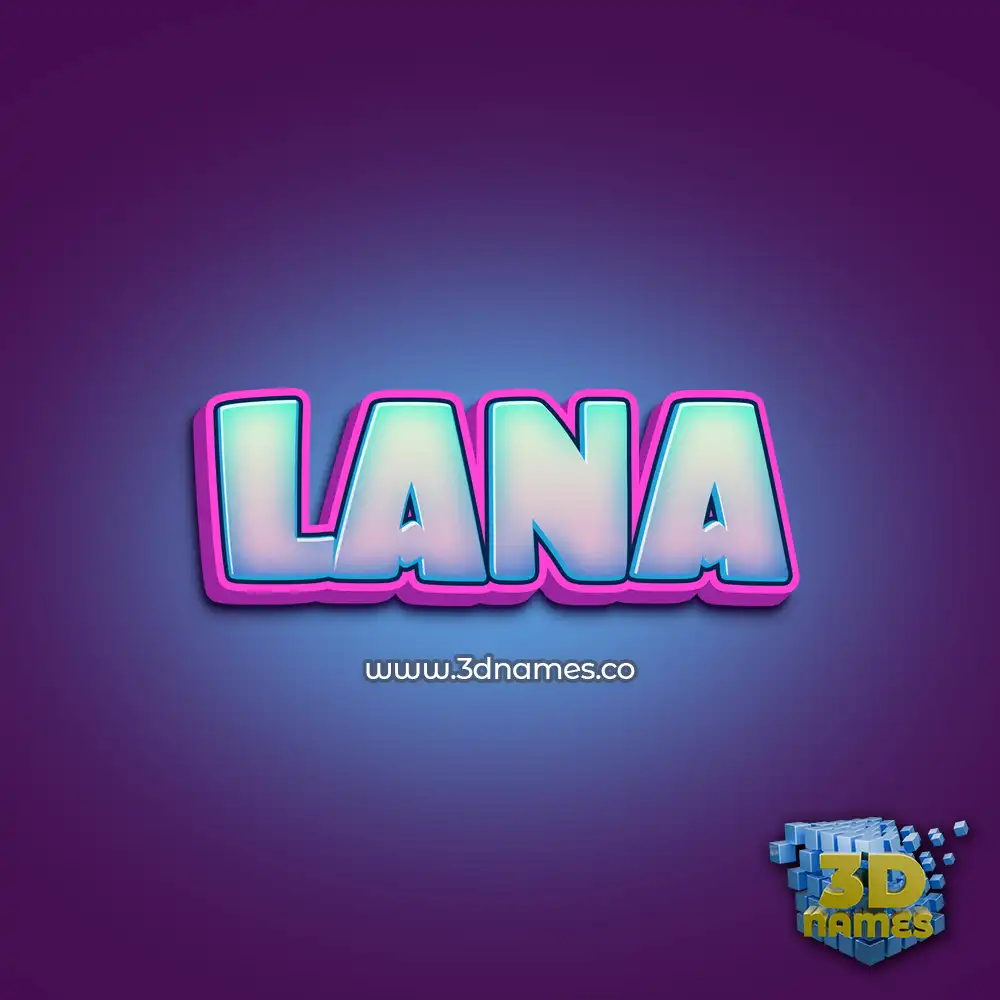 lana in Phat Purple style - 3D name wallpaper