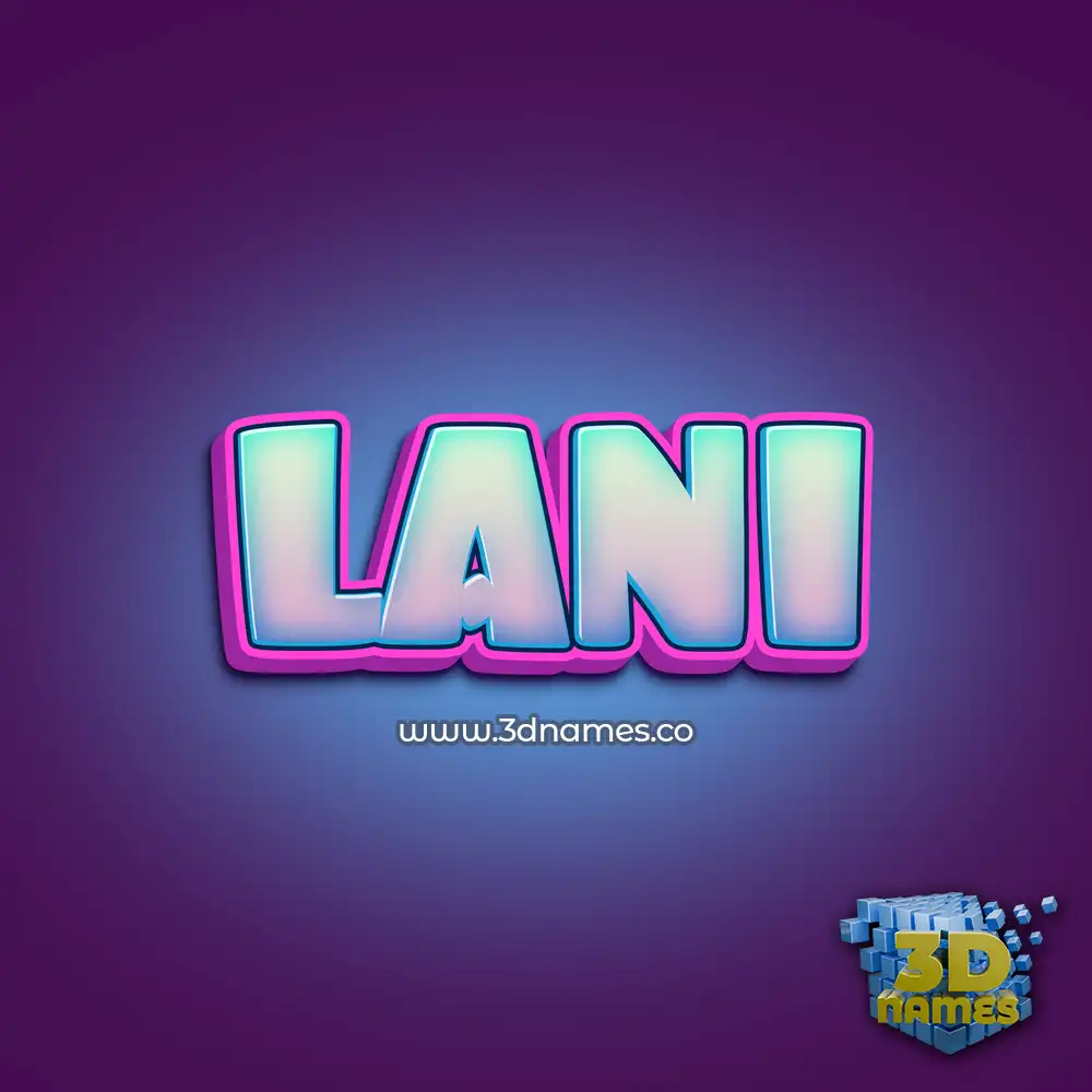 lani in Phat Purple style - 3D name wallpaper