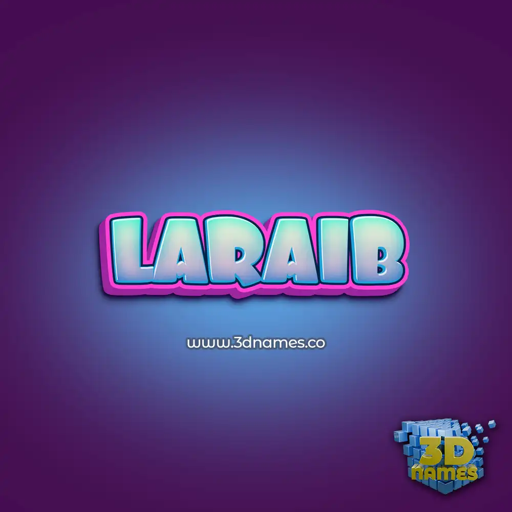 laraib in Phat Purple style - 3D name wallpaper