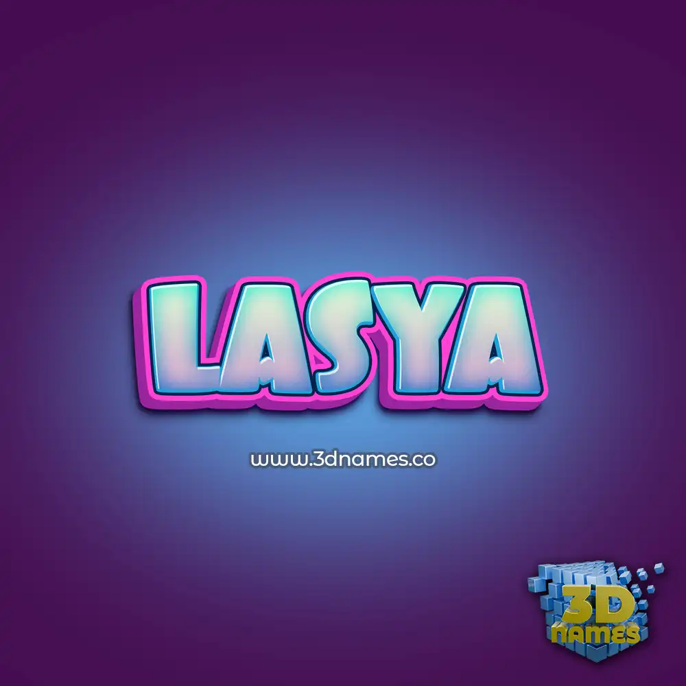 lasya in Phat Purple style - 3D name wallpaper
