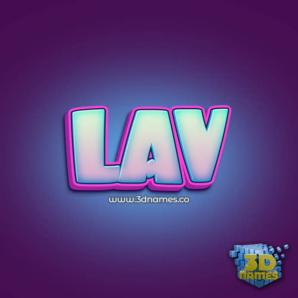 lav in Phat Purple style - 3D name wallpaper