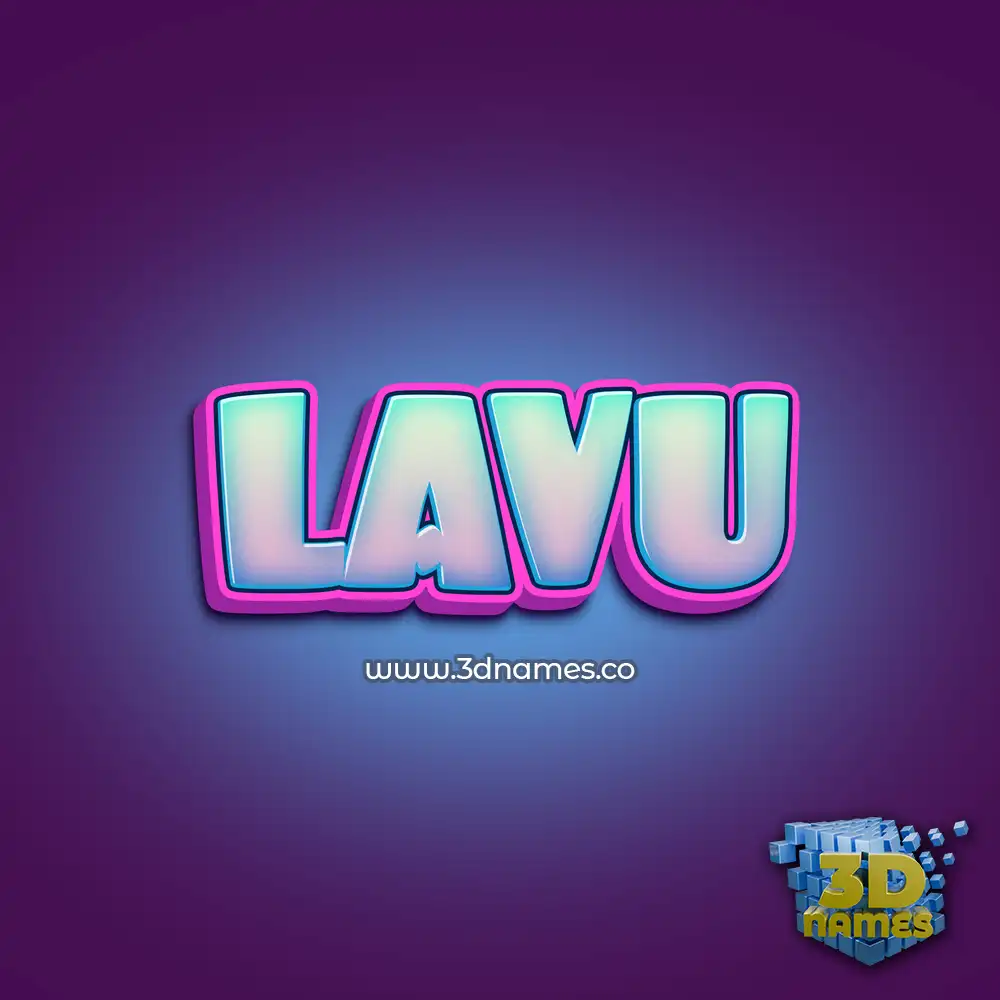 lavu in Phat Purple style - 3D name wallpaper